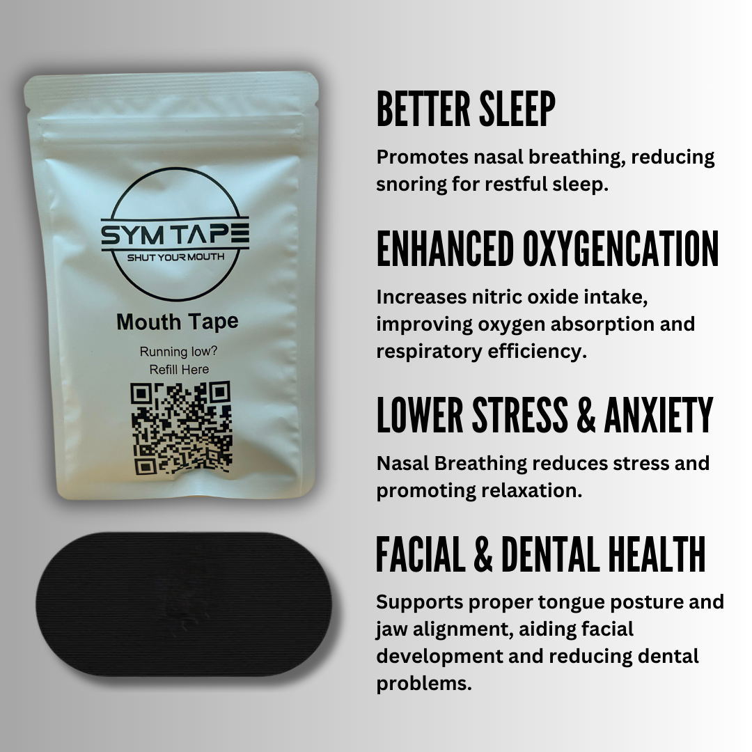 Mouth Tape (Pack of 30) | Better Sleep | Enhanced Oxygenation | Lower Stress & Anxiety | Better Facial & Dental Health